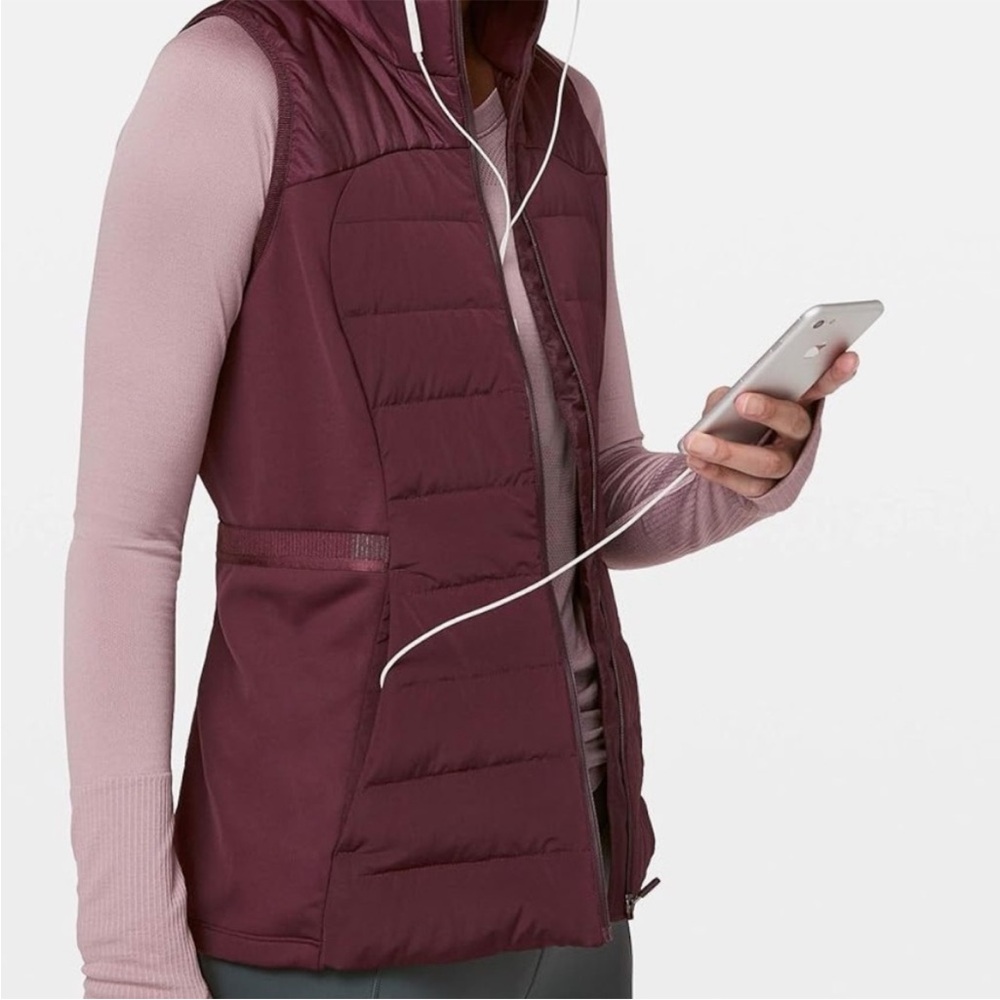 Lululemon Burgundy lululemon DOWN FOR IT ALL VEST .Burgundy Size 4. athleisure.